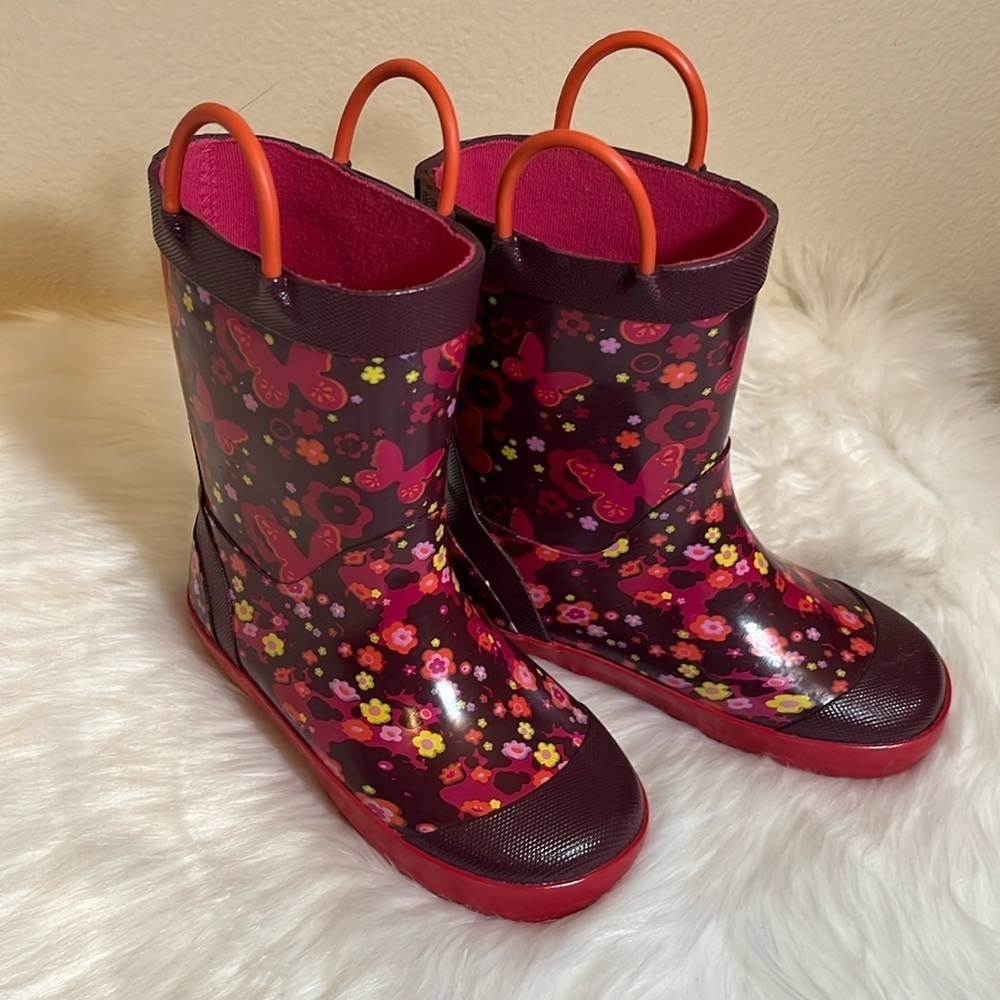 Kamik Floral Butterfly Rubber Boots